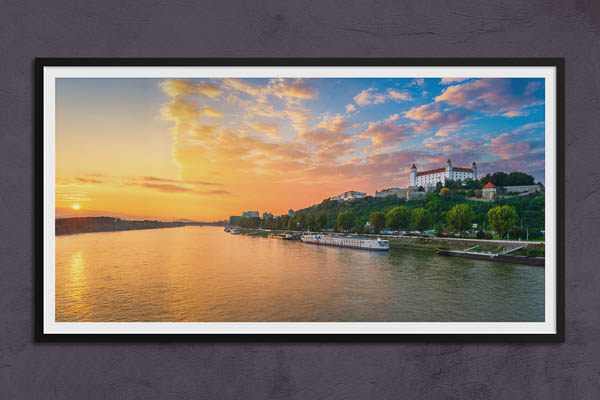 Fine Art Print | Danube and castle of Bratislava