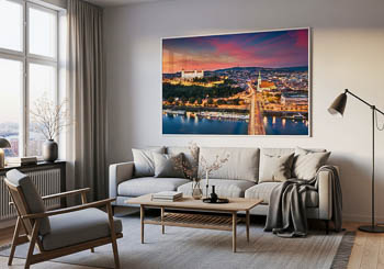 Wandbild | Sonnenuntergang in Bratislava