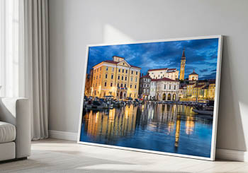 Wall Art | Harbor of Piran at night