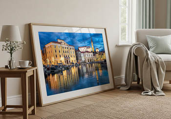 Wall Art | Harbor of Piran at night