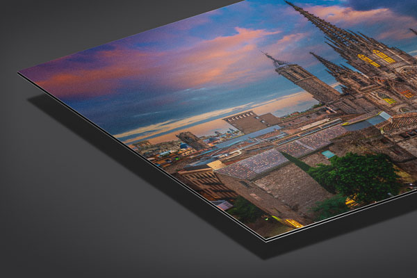 Alu-Dibond | Kathedrale von Barcelona bei Sonnenuntergang