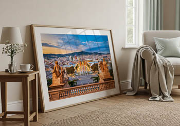 Wall Art | Sunset view of Barcelona