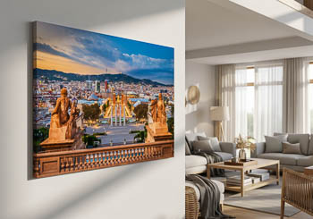 Wall Art | Sunset view of Barcelona