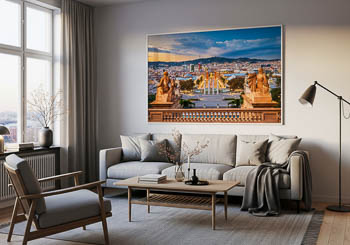 Wall Art | Sunset view of Barcelona