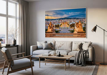 Wall Art | Sunset view of Barcelona