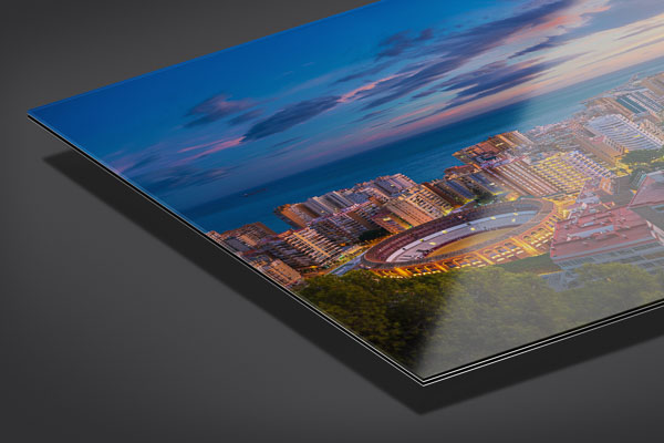 Acrylic Glass - Sunset panorama of Malaga