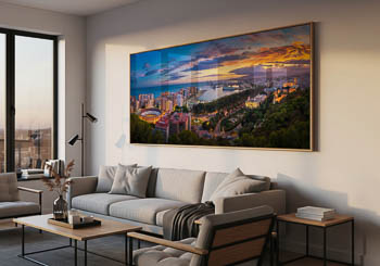 Wall Art | Sunset panorama of Malaga
