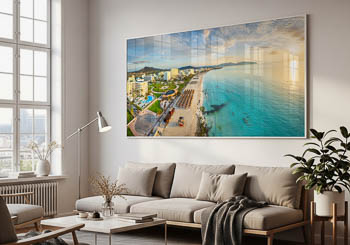 Luftaufnahme von Cala Millor auf Mallorca | Wandbild Mockup