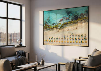 Aerial beach view from above on Mallorca | Wall Art mockup