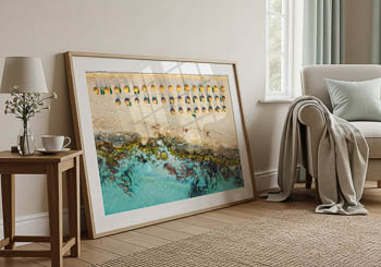 Strand in Cala Millor auf Mallorca | Wandbild Mockup
