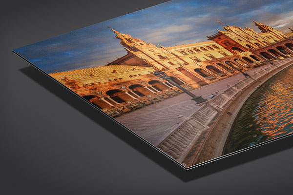 Metal Print | Plaza de Espana in Seville at sunset