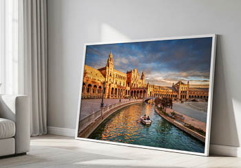 Wall Art | Plaza de Espana in Seville at sunset