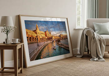 Wall Art | Plaza de Espana in Seville at sunset