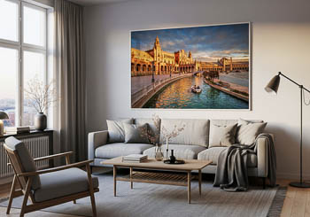 Wall Art | Plaza de Espana in Seville at sunset