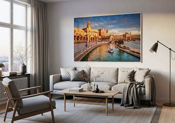 Wall Art | Plaza de Espana in Seville at sunset