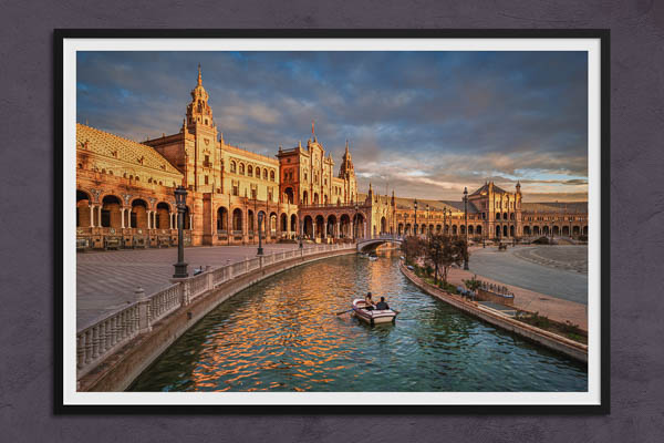 Fine Art Print | Plaza de Espana in Seville at sunset