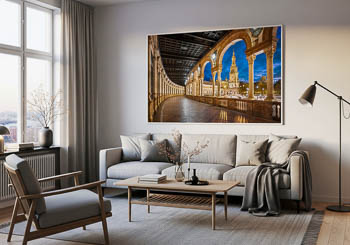 Wall Art | Plaza de Espana in Seville at night