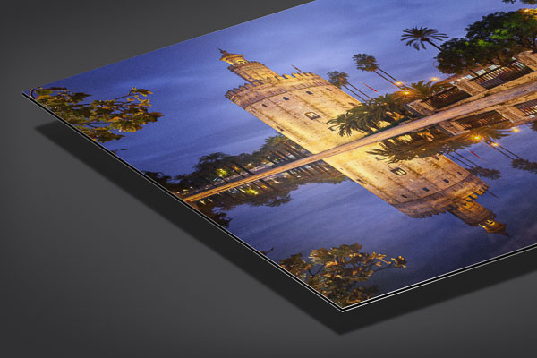 Metal Print | Torre del Oro in Seville at night