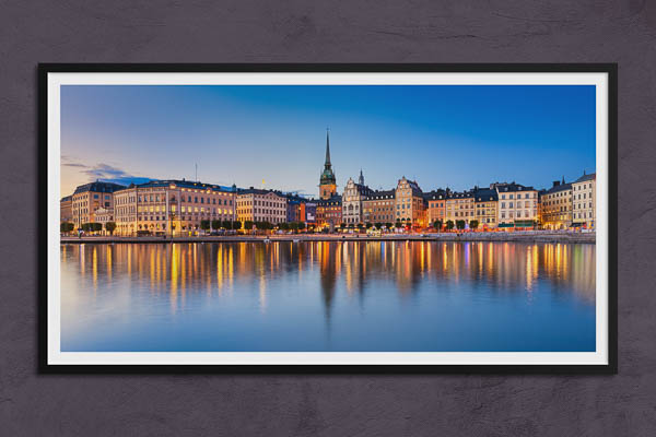 Fine Art Print | Gamla Stan in Stockholm at night