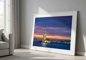 Wall Art | Maiden's Tower in Istanbul at night