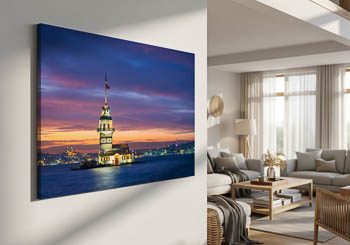 Wall Art | Maiden's Tower in Istanbul at night