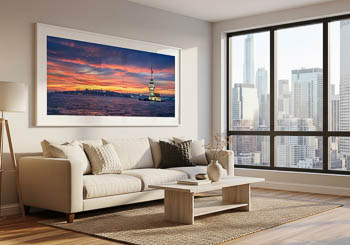 Wandbild | Sonnenuntergang am Jungfernturm in Istanbul