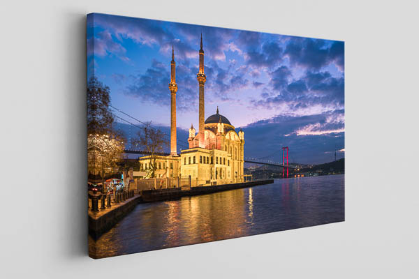 Leinwand | Ortakoy-Moschee in Istanbul bei Nacht