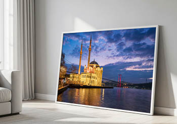 Wandbild | Ortakoy-Moschee in Istanbul bei Nacht