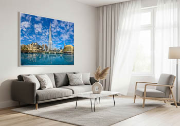 Wall Art | Dubai with Burj Khalifa and Dubai Mall