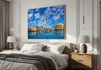 Wandbild | Dubai mit Burj Khalifa und Dubai Mall