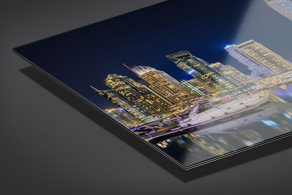 Acrylglas | Nachtpanorama von Dubai Marina