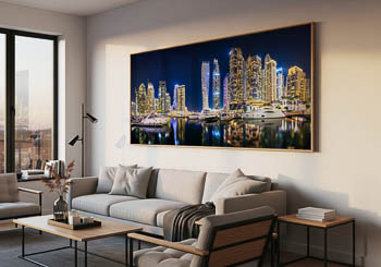 Wandbild | Nachtpanorama von Dubai Marina