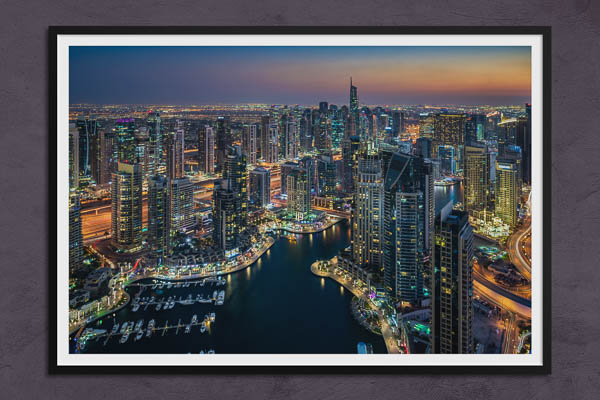 Fine Art Print | Sunset in the Dubai Marina
