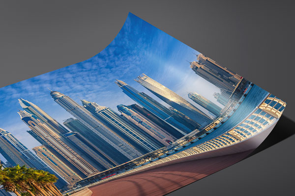 Kunstdruck / Poster | Hochhäuser in der Dubai Marina