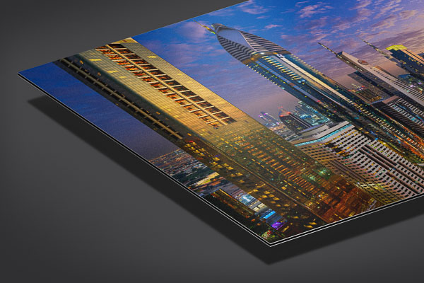 Alu-Dibond | Skyline von Dubai zum Sonnenuntergang