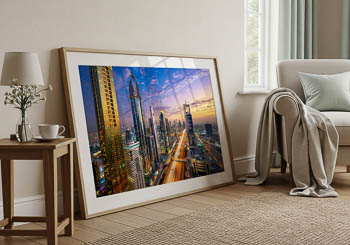 Wall Art | Sunset skyline of Dubai