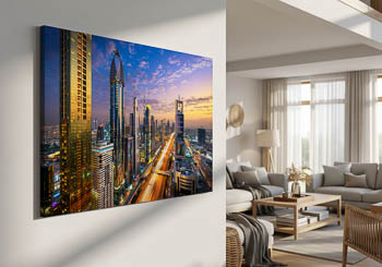 Wall Art | Sunset skyline of Dubai