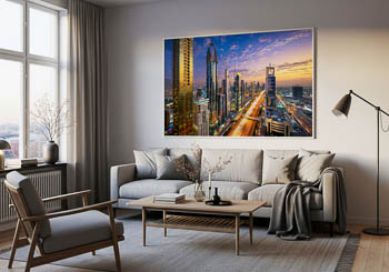 Wall Art | Sunset skyline of Dubai