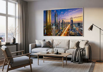 Wall Art | Sunset skyline of Dubai