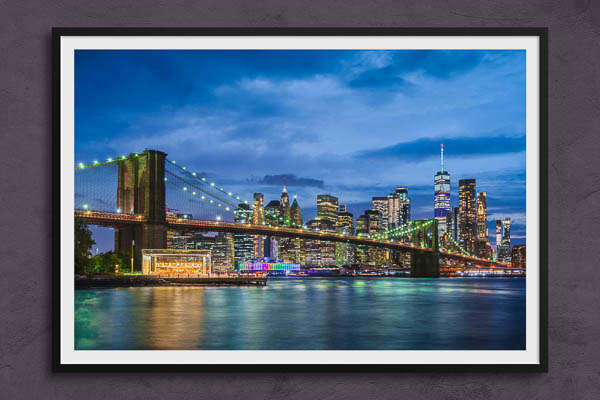 Poster / Kunstdruck | Manhattan und Brooklyn Bridge in New York