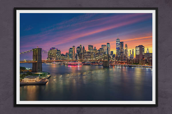 Poster / Kunstdruck | Sonnenuntergang in Manhattan, New York