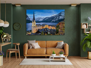 Wall Art | Mountain village Hallstatt in Austria
