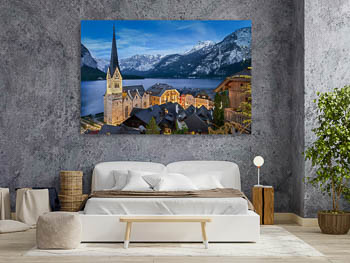 Wall Art | Mountain village Hallstatt in Austria