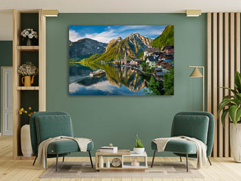 Wall Art | Mountain village Hallstatt in Austria