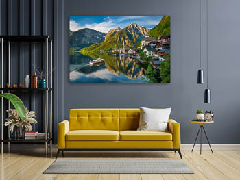 Wall Art | Mountain village Hallstatt in Austria