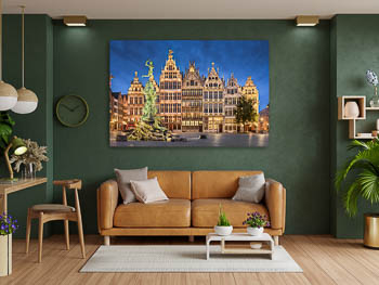 Wall Art | Grote Markt in Antwerp at night