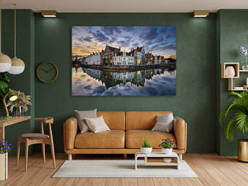 Wall Art | Sunset in the old town of Bruges