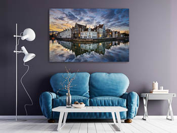 Wall Art | Sunset in the old town of Bruges