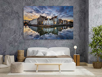 Wall Art | Sunset in the old town of Bruges