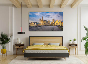 Wall Art | Panorama of the old town of Ghent